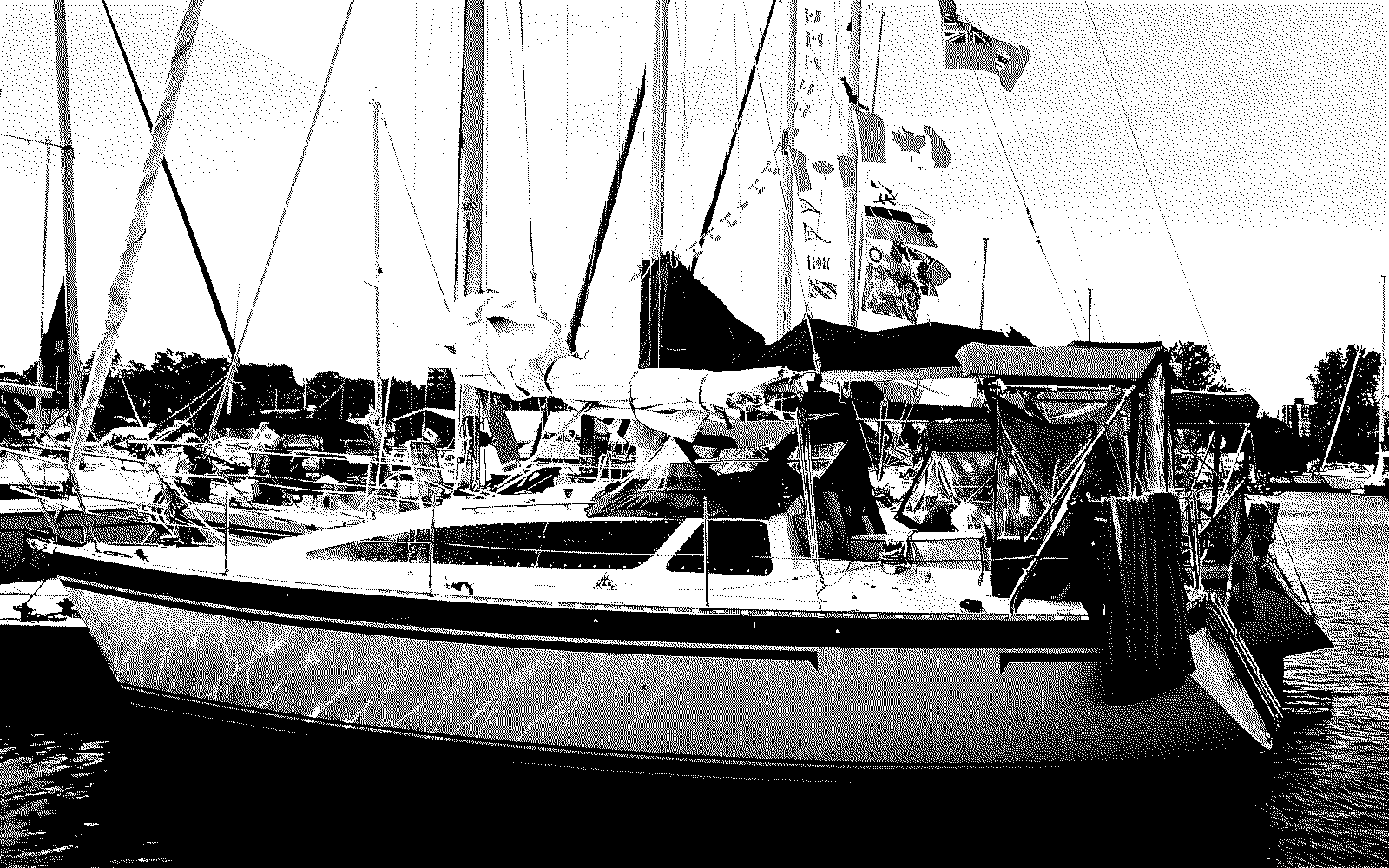 Sailboat at dock on Canada Day 2019